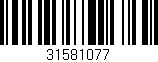 Código de barras (EAN, GTIN, SKU, ISBN): '31581077'