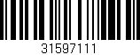 Código de barras (EAN, GTIN, SKU, ISBN): '31597111'