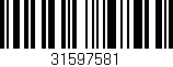 Código de barras (EAN, GTIN, SKU, ISBN): '31597581'