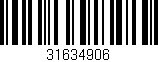 Código de barras (EAN, GTIN, SKU, ISBN): '31634906'