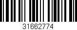 Código de barras (EAN, GTIN, SKU, ISBN): '31662774'