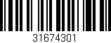 Código de barras (EAN, GTIN, SKU, ISBN): '31674301'