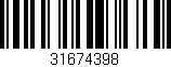 Código de barras (EAN, GTIN, SKU, ISBN): '31674398'