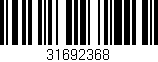 Código de barras (EAN, GTIN, SKU, ISBN): '31692368'