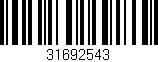 Código de barras (EAN, GTIN, SKU, ISBN): '31692543'