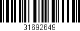Código de barras (EAN, GTIN, SKU, ISBN): '31692649'