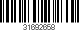 Código de barras (EAN, GTIN, SKU, ISBN): '31692658'