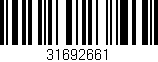 Código de barras (EAN, GTIN, SKU, ISBN): '31692661'