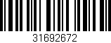 Código de barras (EAN, GTIN, SKU, ISBN): '31692672'