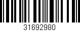 Código de barras (EAN, GTIN, SKU, ISBN): '31692980'