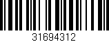 Código de barras (EAN, GTIN, SKU, ISBN): '31694312'