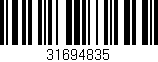Código de barras (EAN, GTIN, SKU, ISBN): '31694835'