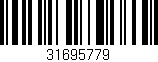 Código de barras (EAN, GTIN, SKU, ISBN): '31695779'