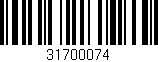 Código de barras (EAN, GTIN, SKU, ISBN): '31700074'