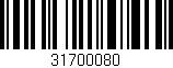 Código de barras (EAN, GTIN, SKU, ISBN): '31700080'