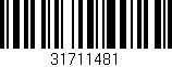 Código de barras (EAN, GTIN, SKU, ISBN): '31711481'