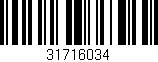 Código de barras (EAN, GTIN, SKU, ISBN): '31716034'