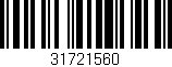 Código de barras (EAN, GTIN, SKU, ISBN): '31721560'