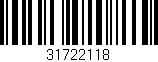 Código de barras (EAN, GTIN, SKU, ISBN): '31722118'