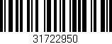 Código de barras (EAN, GTIN, SKU, ISBN): '31722950'