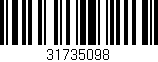 Código de barras (EAN, GTIN, SKU, ISBN): '31735098'