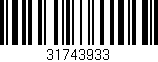 Código de barras (EAN, GTIN, SKU, ISBN): '31743933'