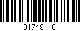 Código de barras (EAN, GTIN, SKU, ISBN): '31749118'
