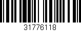 Código de barras (EAN, GTIN, SKU, ISBN): '31776118'