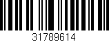 Código de barras (EAN, GTIN, SKU, ISBN): '31789614'