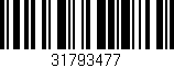 Código de barras (EAN, GTIN, SKU, ISBN): '31793477'