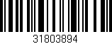 Código de barras (EAN, GTIN, SKU, ISBN): '31803894'