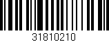 Código de barras (EAN, GTIN, SKU, ISBN): '31810210'