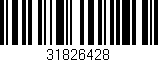 Código de barras (EAN, GTIN, SKU, ISBN): '31826428'