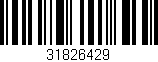 Código de barras (EAN, GTIN, SKU, ISBN): '31826429'