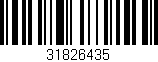 Código de barras (EAN, GTIN, SKU, ISBN): '31826435'
