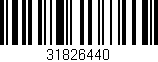 Código de barras (EAN, GTIN, SKU, ISBN): '31826440'