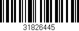Código de barras (EAN, GTIN, SKU, ISBN): '31826445'