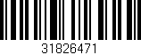 Código de barras (EAN, GTIN, SKU, ISBN): '31826471'