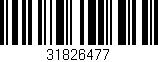 Código de barras (EAN, GTIN, SKU, ISBN): '31826477'