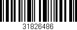 Código de barras (EAN, GTIN, SKU, ISBN): '31826486'