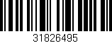 Código de barras (EAN, GTIN, SKU, ISBN): '31826495'