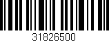 Código de barras (EAN, GTIN, SKU, ISBN): '31826500'