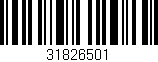 Código de barras (EAN, GTIN, SKU, ISBN): '31826501'
