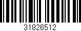 Código de barras (EAN, GTIN, SKU, ISBN): '31826512'
