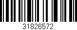 Código de barras (EAN, GTIN, SKU, ISBN): '31826572'