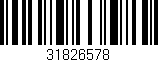 Código de barras (EAN, GTIN, SKU, ISBN): '31826578'