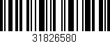 Código de barras (EAN, GTIN, SKU, ISBN): '31826580'