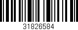 Código de barras (EAN, GTIN, SKU, ISBN): '31826584'