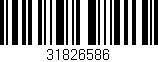 Código de barras (EAN, GTIN, SKU, ISBN): '31826586'