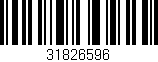 Código de barras (EAN, GTIN, SKU, ISBN): '31826596'